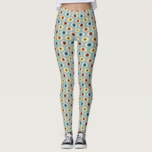 Leggings Motif oculaire rétro (Devant)
