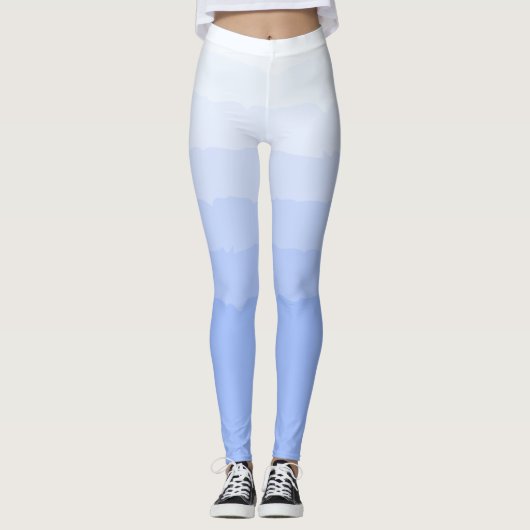 Leggings Motif Ombre de la société bleue (Devant)