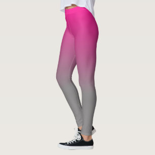 Leggings Motif ombré rose foncé et gris