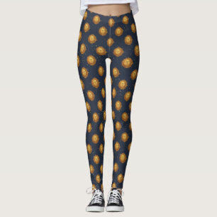 Leggings Motif Or Soleil Céleste (1)