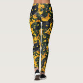 Leggings Motif Orange Chat (Dos)