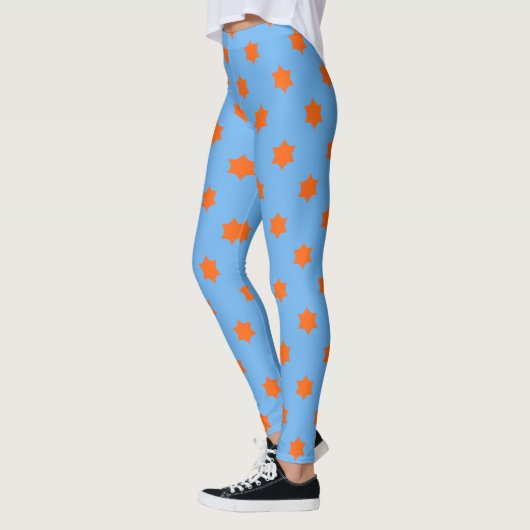 Leggings Motif Orange Star (Gauche)