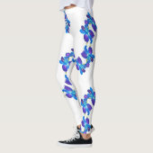 Leggings Motif orchidées bleues (Gauche)