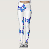 Leggings Motif orchidées bleues (Devant)