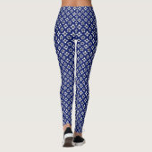 Leggings Motif Oriental Blue Katazome Fleurs (Dos)