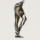 Leggings Motif original noir, or et argent (Droite)