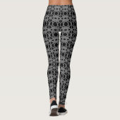 Leggings Motif ovale gris abstrait (Dos)