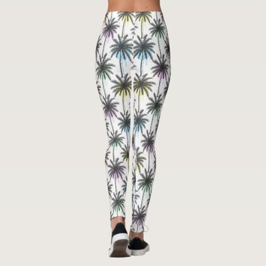 Leggings Motif Paint Drop Palm Tree (Dos)