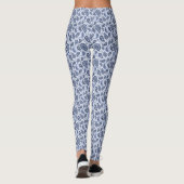 Leggings Motif Paisley Bleu (Dos)