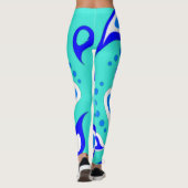 Leggings Motif Paisley bleu clair (Dos)