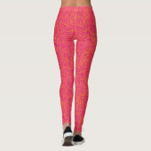 Leggings Motif paisley jaune rose (Dos)
