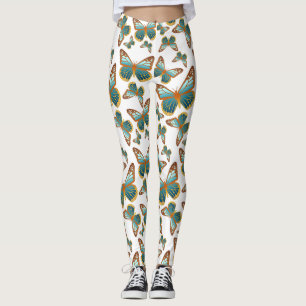 Leggings Motif papillon bleu dégradé