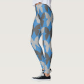 Leggings Motif papillon bleu et gris (Gauche)