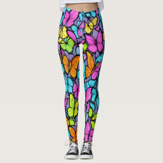 Leggings Motif papillon coloré