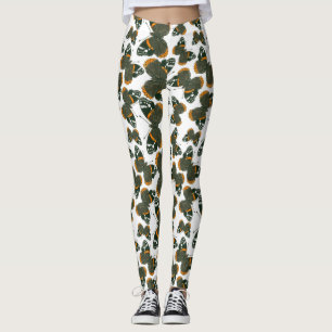 Leggings Motif papillon de l'amiral rouge