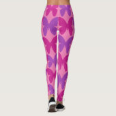 Leggings Motif papillon rose et violet (Dos)