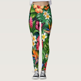 Leggings Motif Papillon Tropical