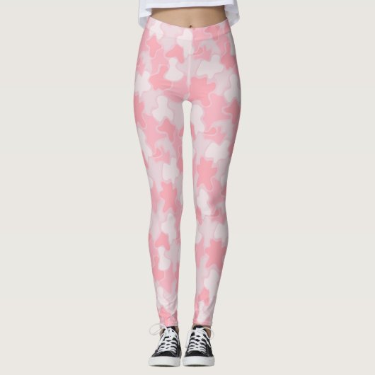 Leggings Motif Pastel Pink Blobs (Devant)