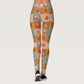 Leggings Motif patchwork d'automne (Dos)