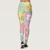 Leggings Motif Patchwork de Rose Romantique (Dos)