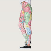 Leggings Motif Patchwork de Rose Romantique (Gauche)