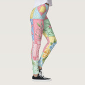 Leggings Motif Patchwork de Rose Romantique (Droite)