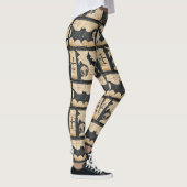 Leggings Motif patchwork Halloween en denim rustique (Droite)