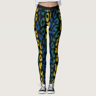 Leggings Motif peau de léopard coloré #9