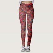 Leggings Motif peint urbain moderne de briques (Devant)