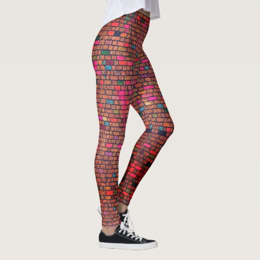Leggings Motif peint urbain moderne de briques (Droite)
