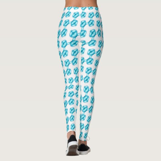 Leggings Motif perle bleue (Dos)