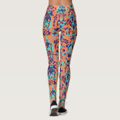 Leggings Motif perse orange (Dos)