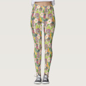 Leggings Motif péruvien de femme et de lama d'aquarelle (Devant)