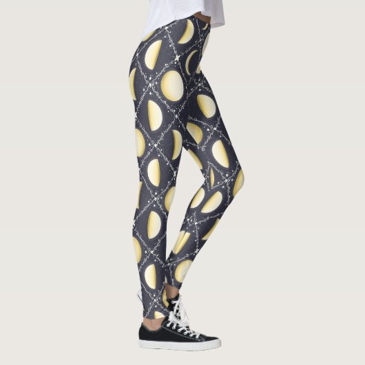 Leggings Motif Phases de lune céleste (Droite)
