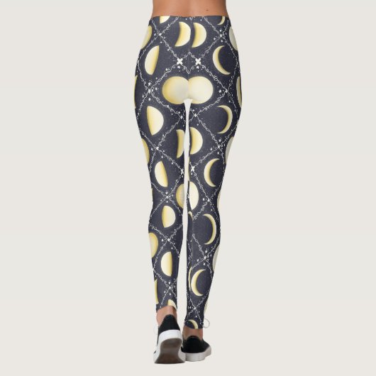 Leggings Motif Phases de lune céleste (Dos)