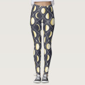 Leggings Motif Phases de lune céleste (Devant)