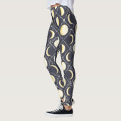 Leggings Motif Phases de lune céleste (Gauche)