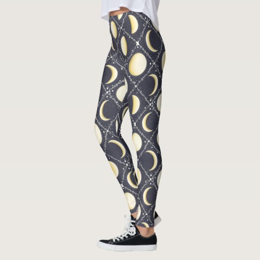 Leggings Motif Phases de lune céleste (Gauche)