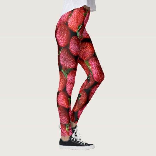 Leggings Motif photographique de fraises juteuses (Droite)