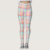 Leggings Motif plaid couleur ressort (Devant)