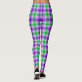 Leggings Motif Plaid de Buffalo de Swan Violet (Dos)