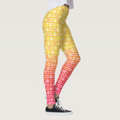 Leggings Motif plaid dégradé jaune rouge (Droite)