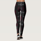 Leggings Motif Plaid Gothique Grungy Grunge Frappé (Dos)