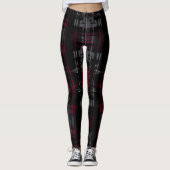 Leggings Motif Plaid Gothique Grungy Grunge Frappé (Devant)