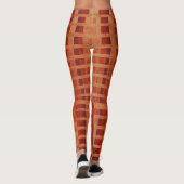 Leggings Motif Plaid Rouge-Orange (Dos)