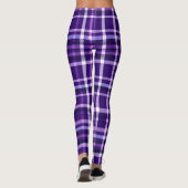 Leggings Motif Plaid violet (Dos)