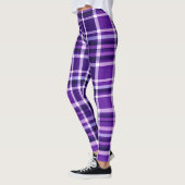 Leggings Motif Plaid violet (Gauche)