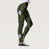Leggings motif plante.10b BG noir (Droite)