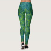 Leggings motif plante.11b Bleu BG (Dos)