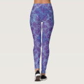 Leggings Motif plante 13b Violet BG (Dos)